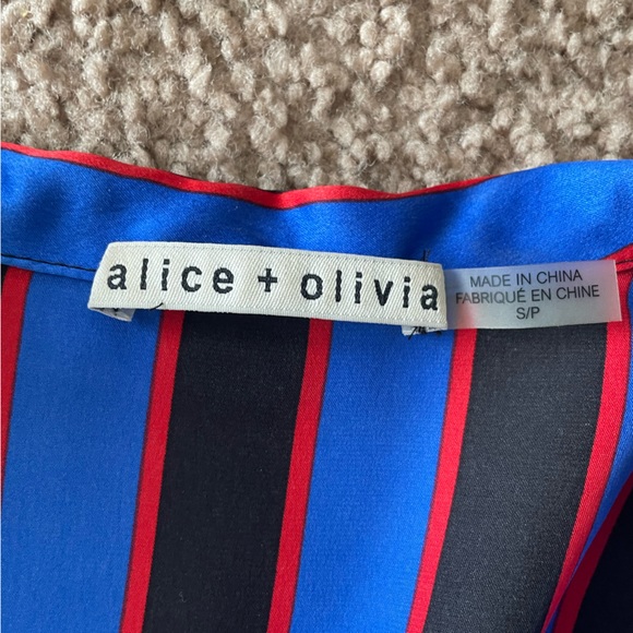 Alice + Olivia Silk Striped Top (top only) $20 - Picture 4 of 5
